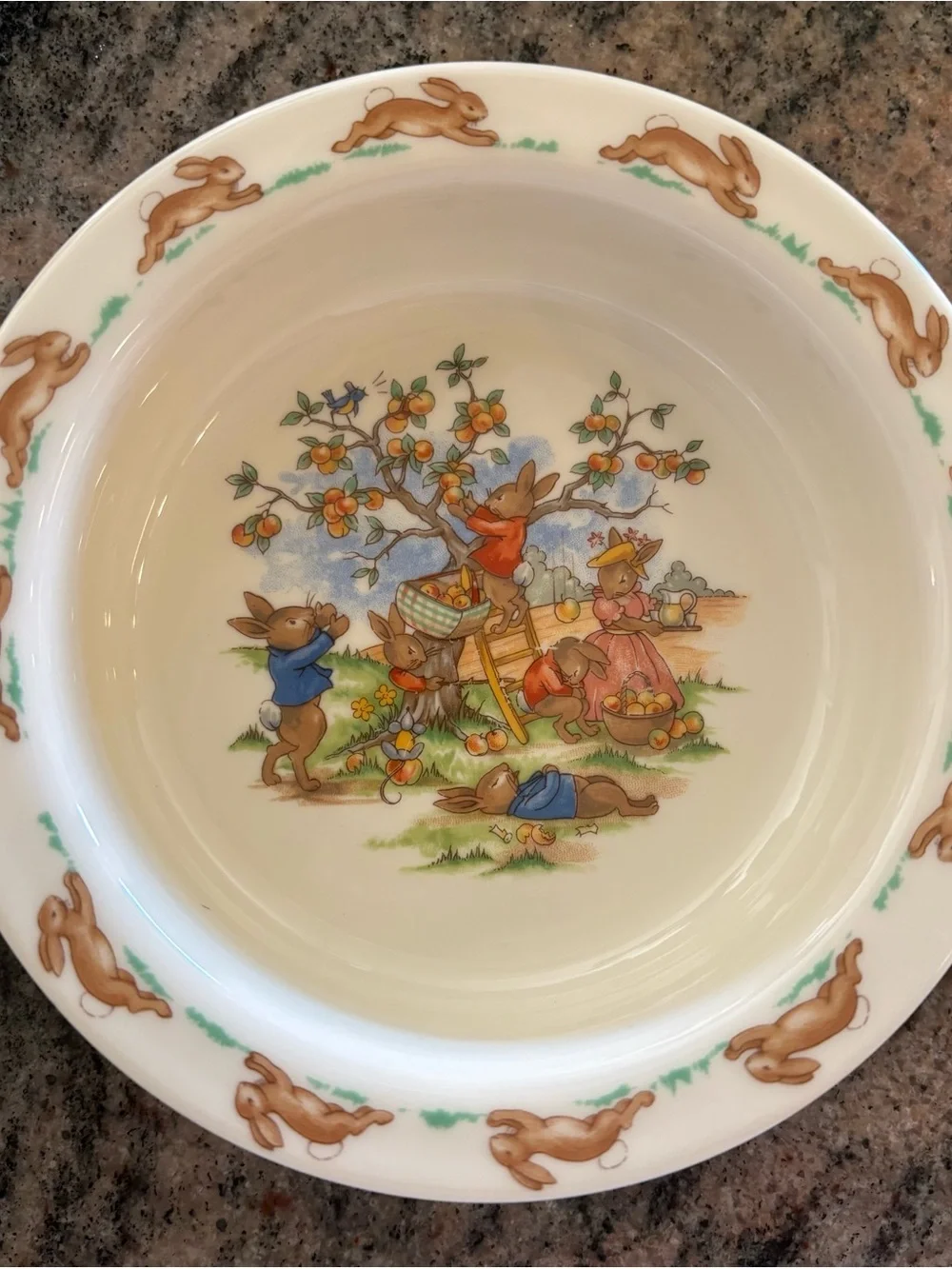 Royal Doulton “Bunnykins”Children's Bunny-Themed Ceramic Bowl and Mug Set